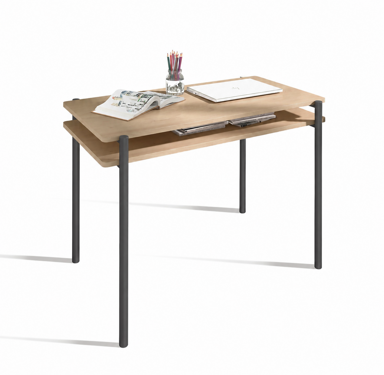 Escritorio moderno melamina y metal 623