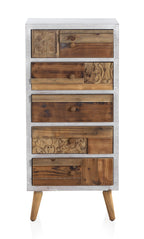 SINFONIER BASE BLANCO FRONTIS MADERA RECUPERADA NATURAL