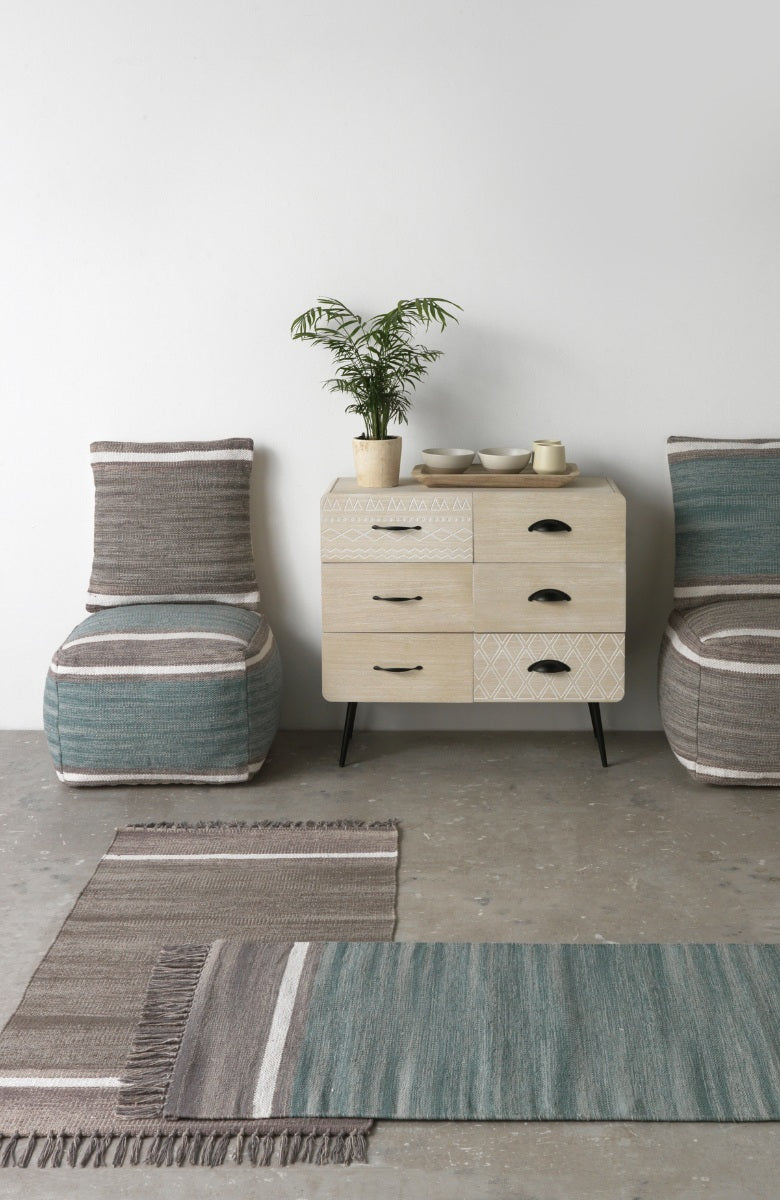 PUF ALGODON GRIS 45X45X35 CM