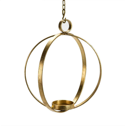 Candelabro de metal dorado, 34x34x41 cm