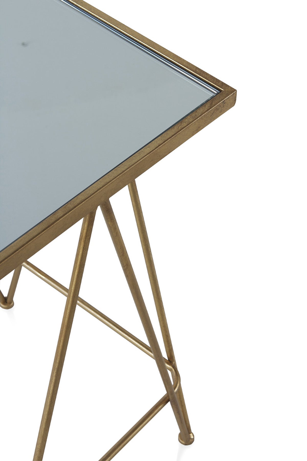 MESITA AUXILIAR METALICA DORADA