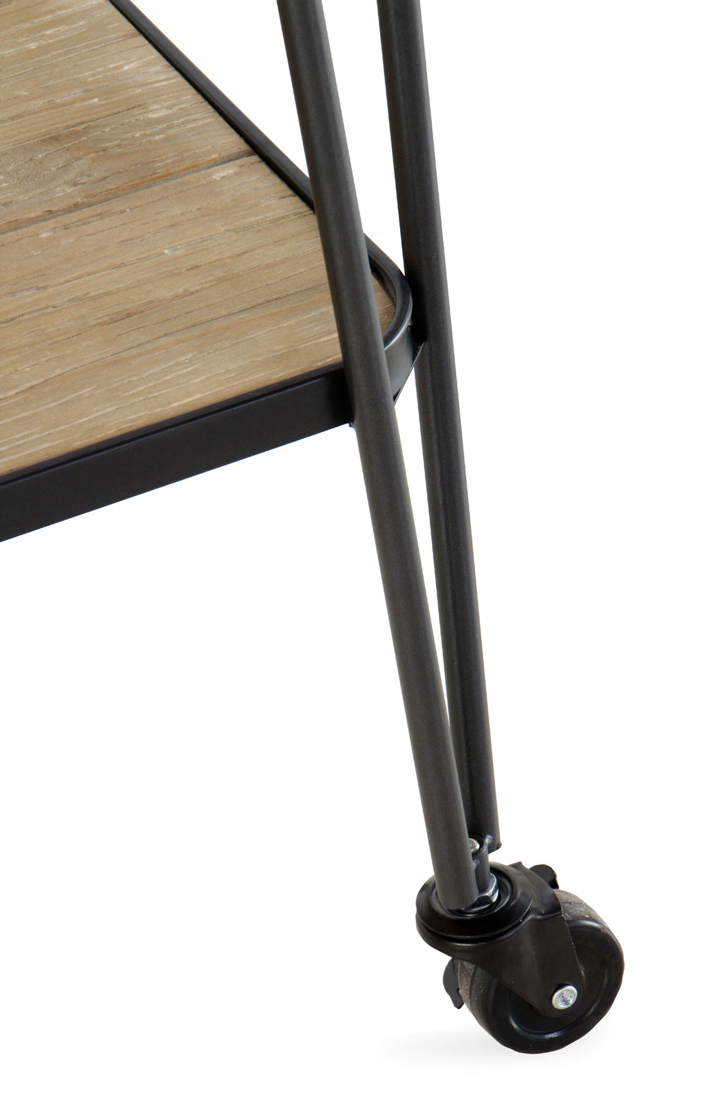 MUEBLE AUXILIAR MADERA DE ABETO Y HIERRO