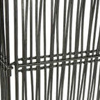 Biombo 140x2x178 Mimbre Negro/Metal Negro