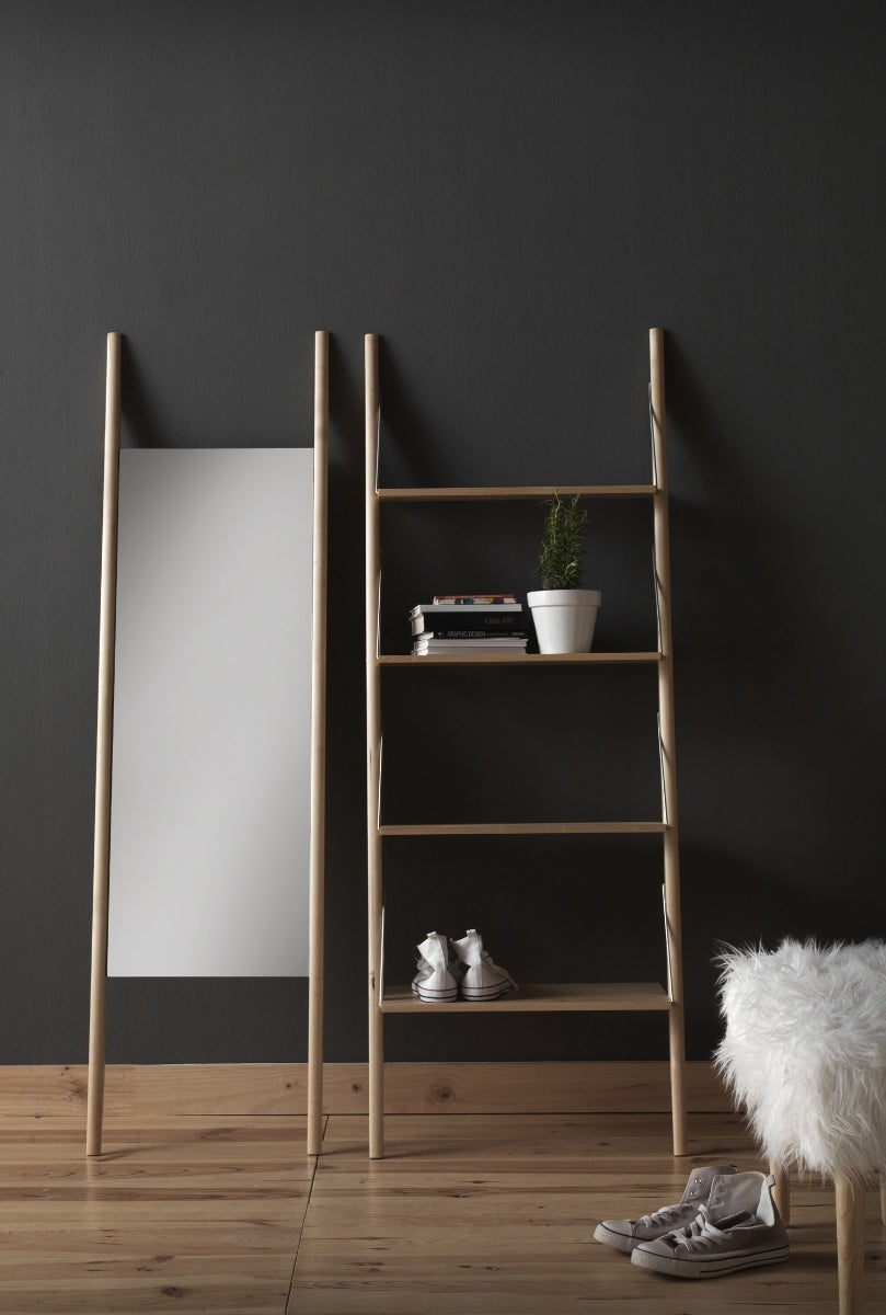 ESTANTERIA MURAL 4 BALDAS DE MADERA NATURAL