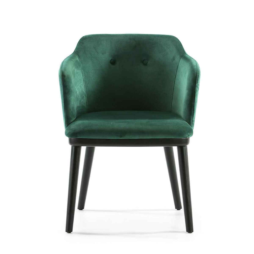 Silla 61x48x78 Madera de Haya/Tela Negro/Verde