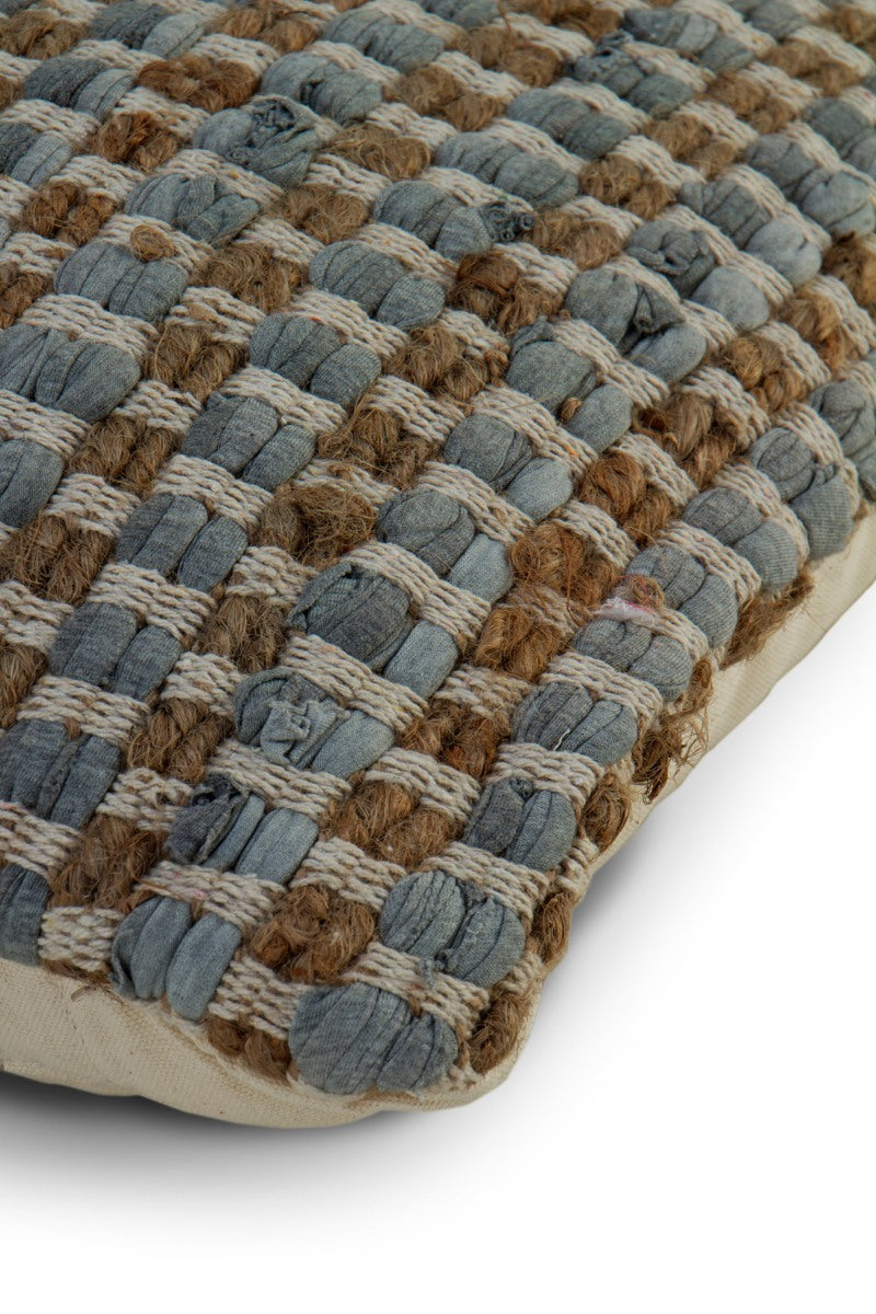 COJIN ALGODON-JUTE GRIS CLARO 45X45 CM