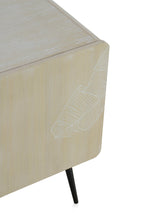 MUEBLE TV MADERA NATURAL PATAS METALICAS NEGRAS