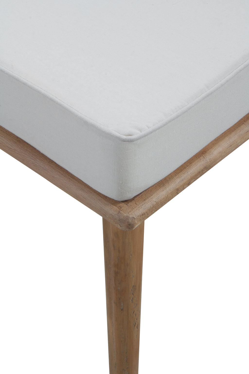 BANCO CON COJIN Y 2 CAJONES MADERA DE FRESNO NATURAL