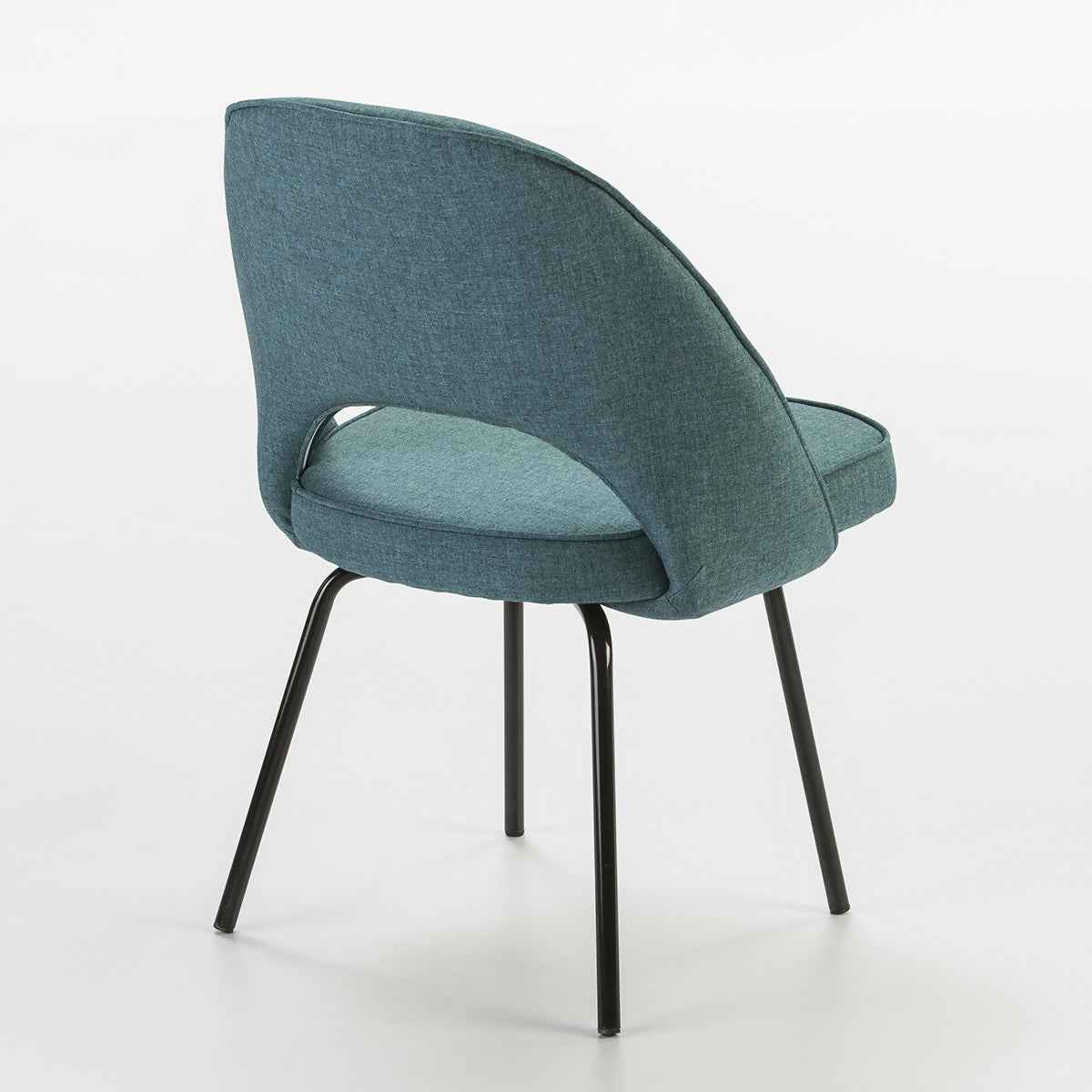 Silla 54x58x80 Metal Negro/Tela Azul