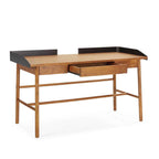 Escritorio 151x60x85 Madera Mindi/Metal Natural/Negro