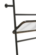 ESTANTE DE PIE A PARED ESTRUCTURA METAL NEGRA