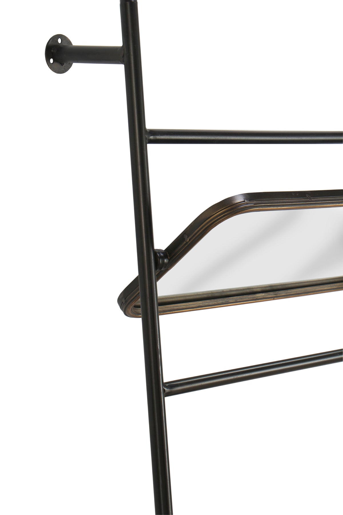 ESTANTE DE PIE A PARED ESTRUCTURA METAL NEGRA