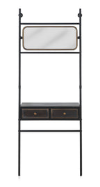 ESTANTE DE PIE A PARED ESTRUCTURA METAL NEGRA