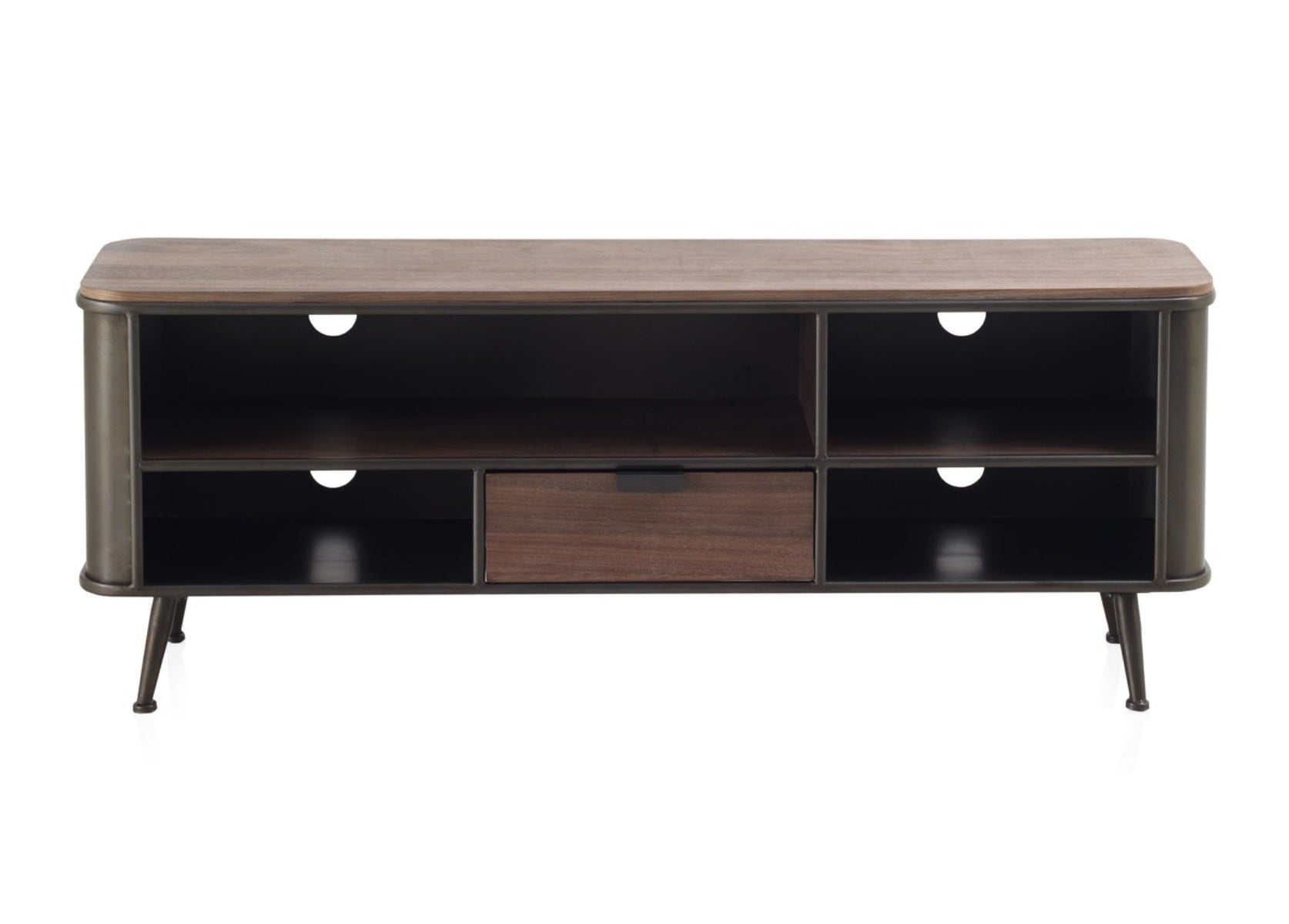 MUEBLE TV METALICO CON ENCIMERA Y 1 CAJON DE MADERA