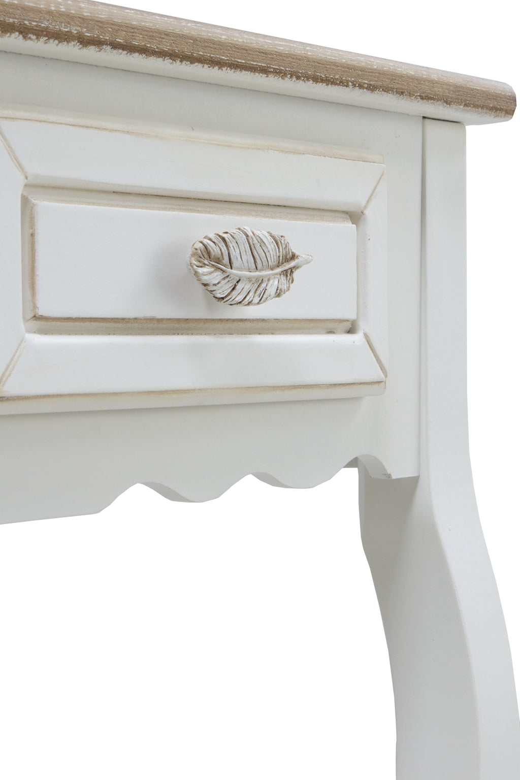 CONSOLA 2 CAJONES MADERA BLANCO