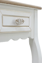 CONSOLA 2 CAJONES MADERA BLANCO