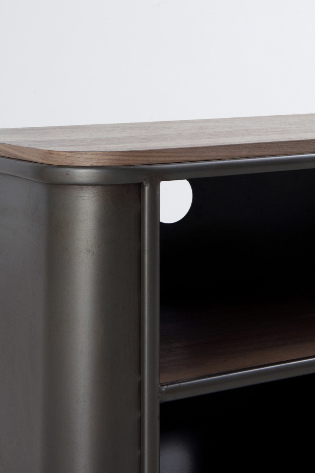 MUEBLE TV METALICO CON ENCIMERA Y 1 CAJON DE MADERA