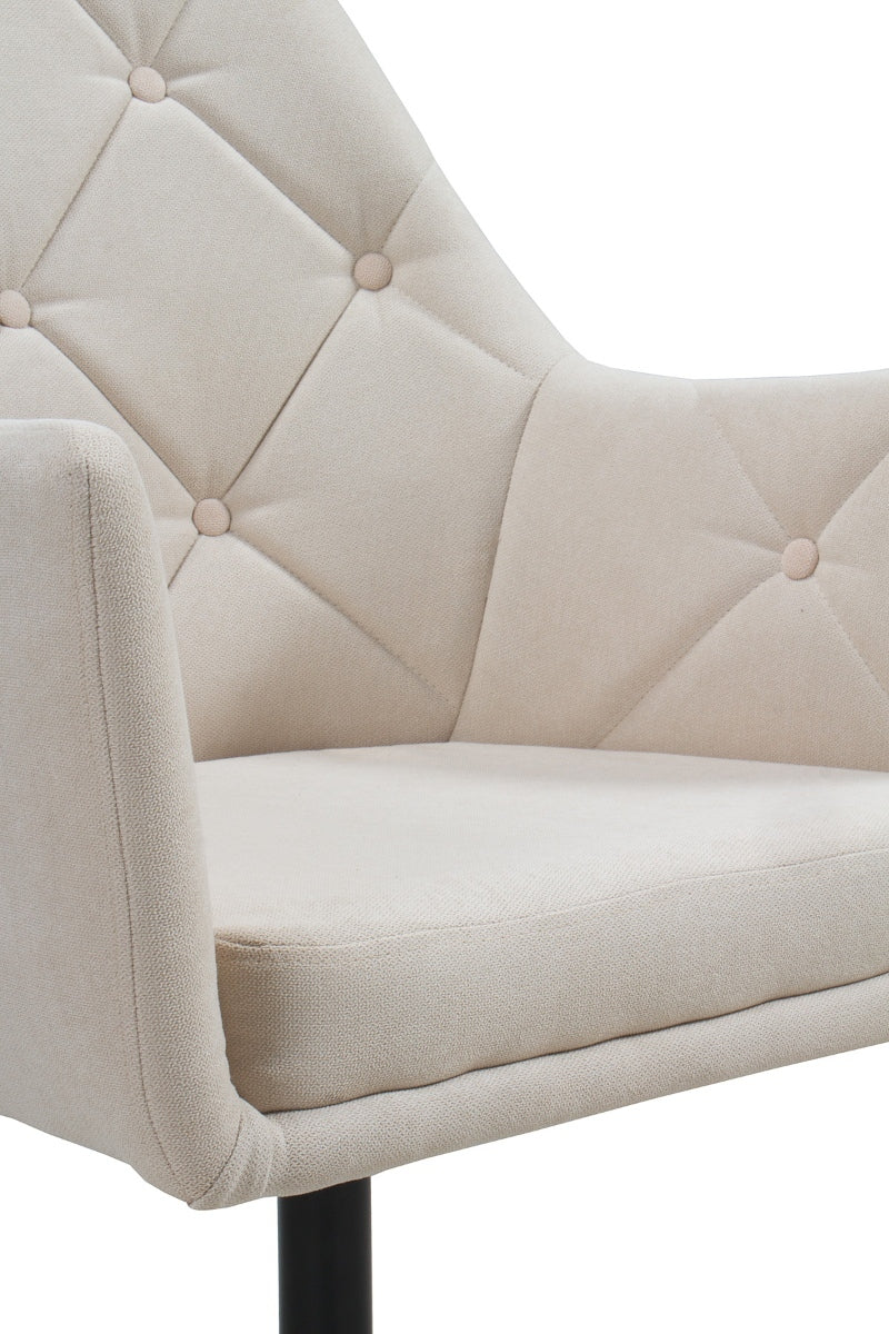 SILLON GIRATORIO TAPIZADO, PATAS METALICAS