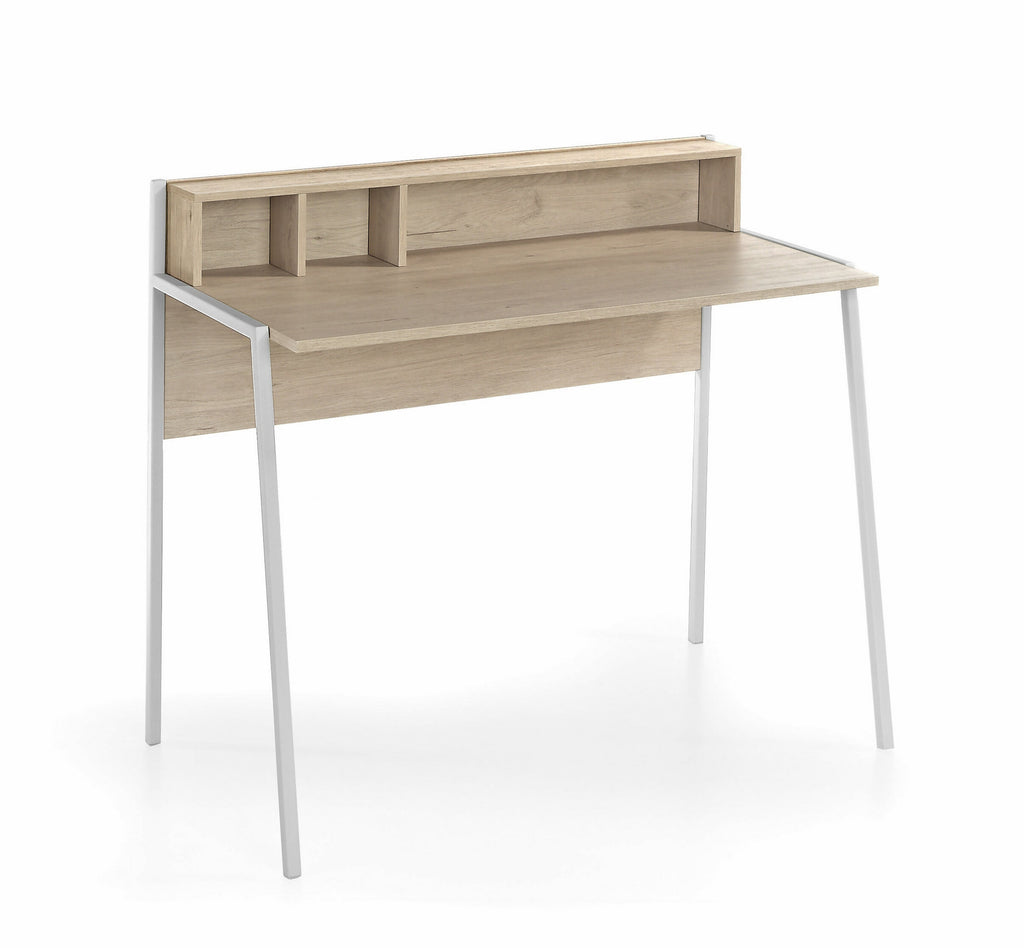 Escritorio melamina elegante madera y metal 622