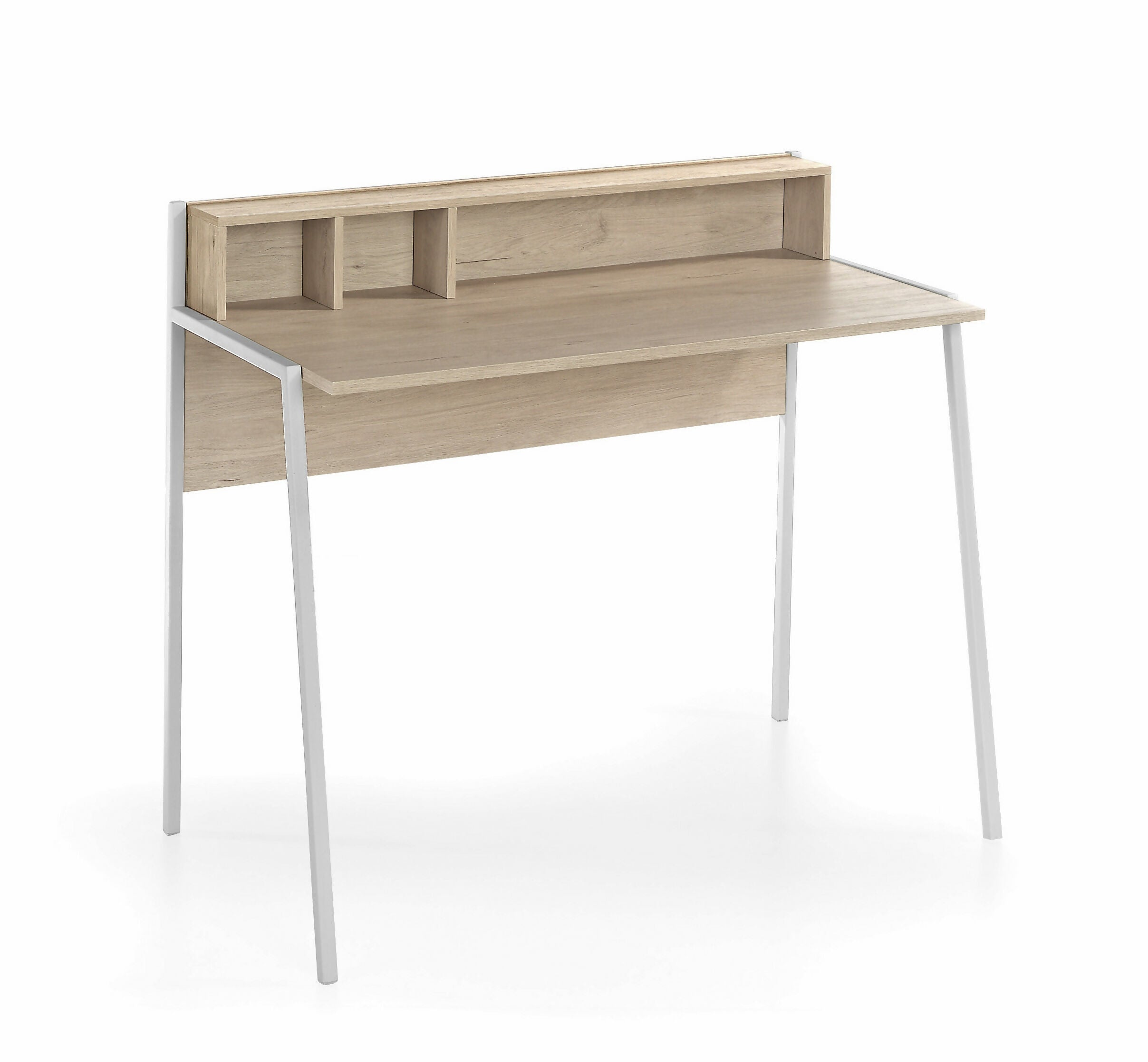 Escritorio melamina elegante madera y metal 622