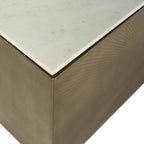 Consola 122x40x85 Metal/Mármol Dorado Antique/Blanco