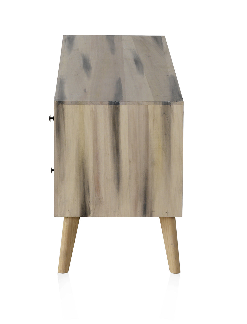 MUEBLE TV MADERA DE ALAMO COLOR NATURAL PATAS DE PINO MACIZO