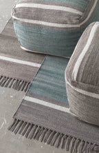 COJIN ALGODON VERDE AZULADO 45X45 CM