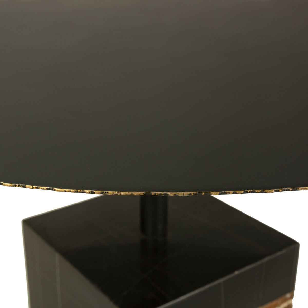 Mesa de Centro 81x81x47 Metal/Mármol Negro/Dorado