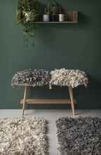 ALFOMBRA ALGODON Y POLIESTER BLANCO 60X120 CM