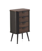 SINFONIER METALICO CON ENCIMERA Y 4 CAJONES DE MADERA