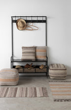 PUF ALGODON ROJIZO 45X45X35 CM