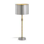 Lámpara de Sobremesa con pantalla 20x12x55 Metal Dorado/Plateado