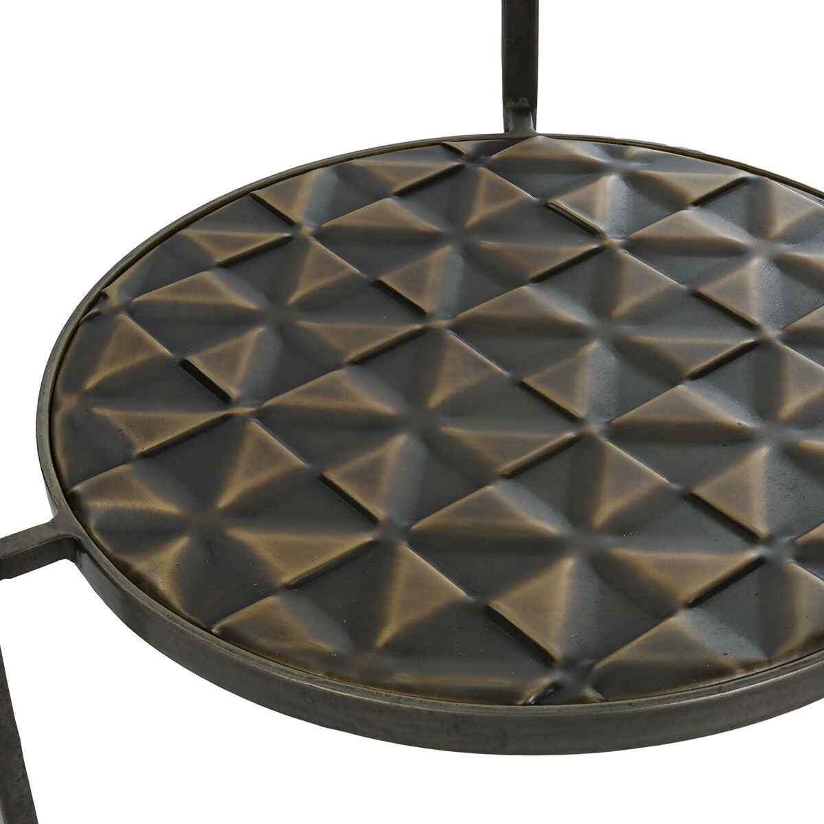 Mesa Auxiliar 52x52x62 Metal/Cristal -- Dorado Antique