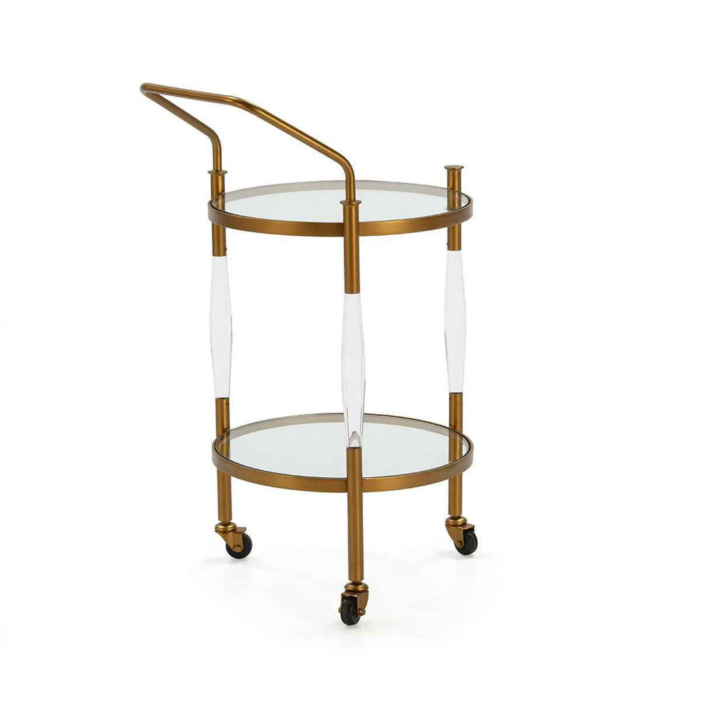 Camarera 58x45x90 Acrilico/Cristal/Metal Dorado