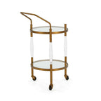 Camarera 58x45x90 Acrilico/Cristal/Metal Dorado