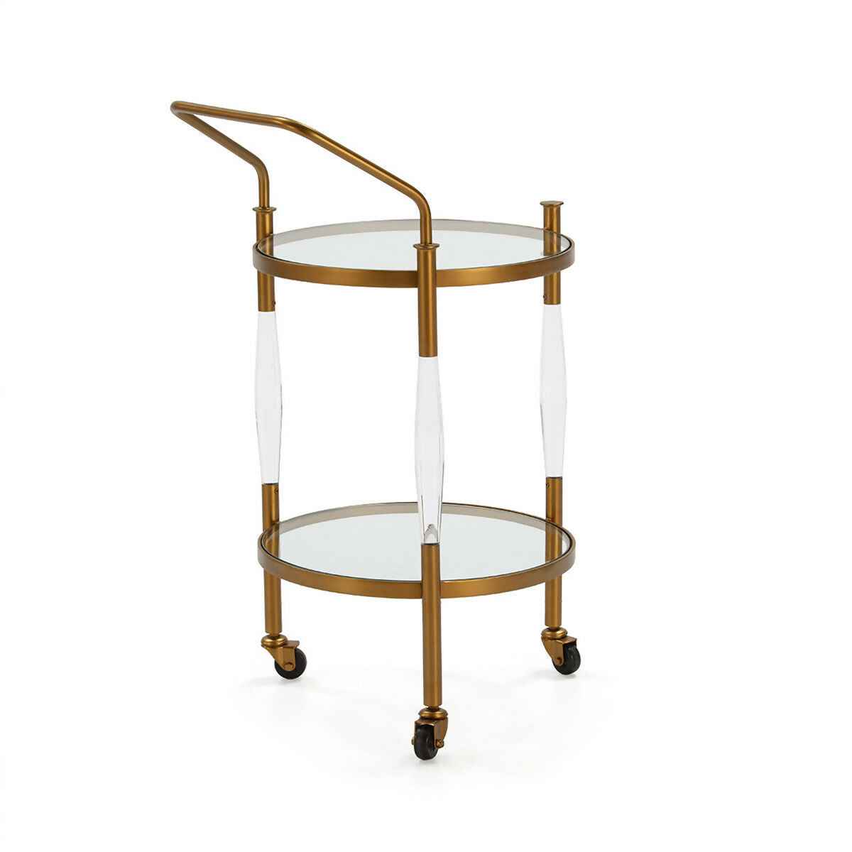 Camarera 58x45x90 Acrilico/Cristal/Metal Dorado