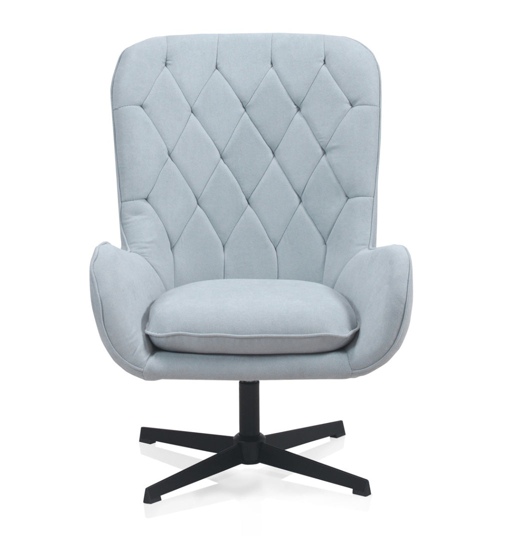 SILLON GIRATORIO TAPIZADO, PATAS METALICAS