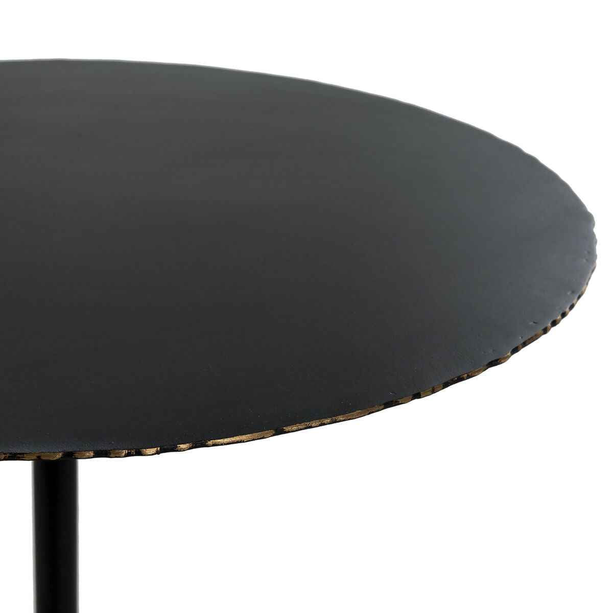 Mesa de Centro 81x81x47 Metal/Mármol Negro/Dorado