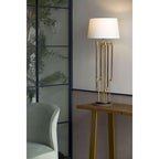 Consola 160x45x82 Madera Natural/Metal Dorado