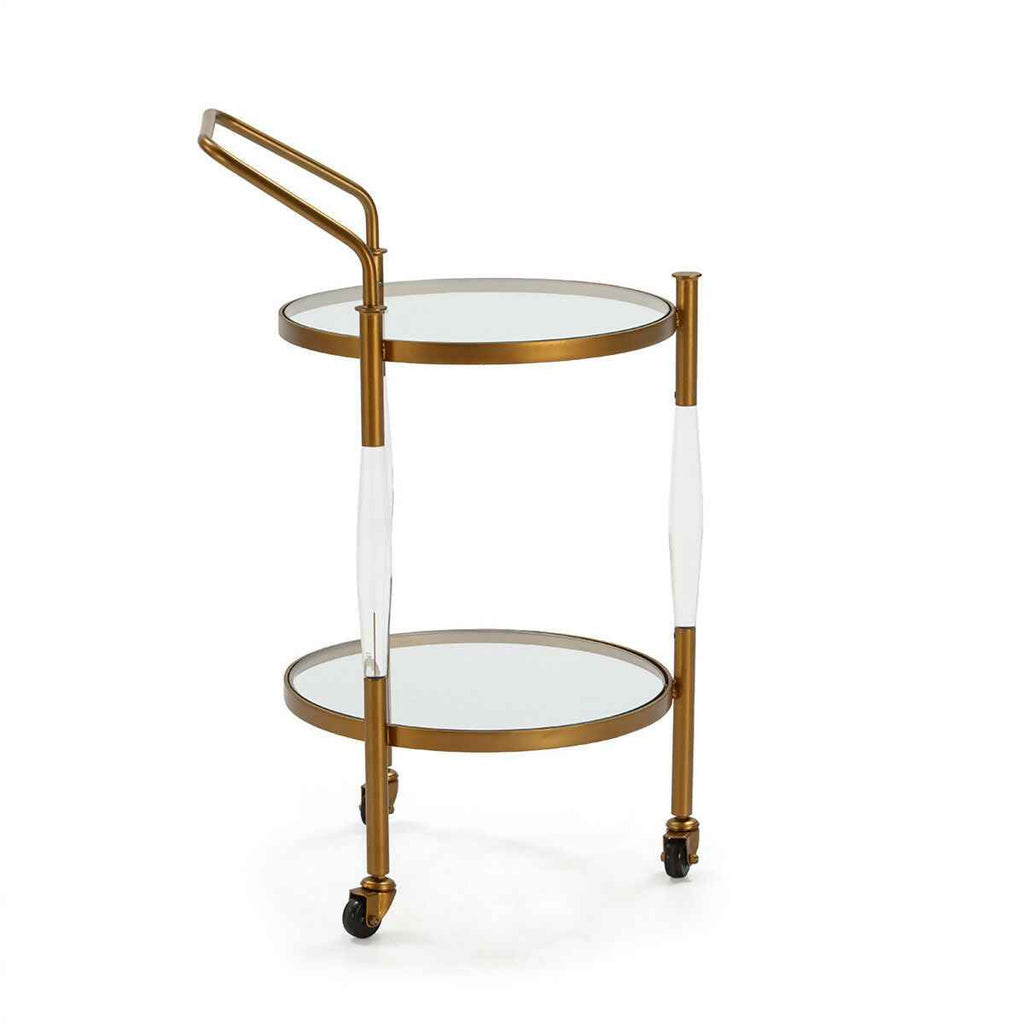 Camarera 58x45x90 Acrilico/Cristal/Metal Dorado