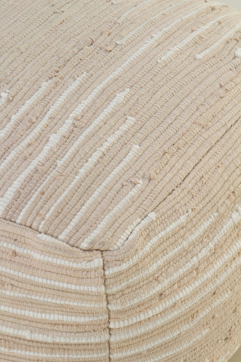 PUF ALGODON BEIGE 45X45X35 CM