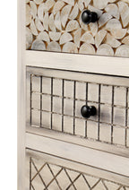 MESITA DE NOCHE MADERA DE ALAMO COLOR NATURAL, PATAS PINO MACIZO